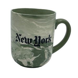 New York Times  Coffee Mug Green Marble Swirl, 12 Fluid Ounce